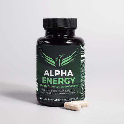 Alpha Energy | Men's Performance & Vitality Support Complex | 90 Capsules with Tribulus & Magnesium