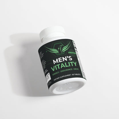 Men's Vitality | Natural Stamina & Energy Enhancement Formula | 60 Tablets with Tongkat Ali & Ginseng