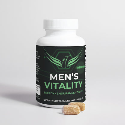 Men's Vitality | Natural Stamina & Energy Enhancement Formula | 60 Tablets with Tongkat Ali & Ginseng